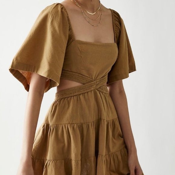 Free People Dresses & Skirts - Free People Linen Mini Dress *New With Tags* *Pockets*